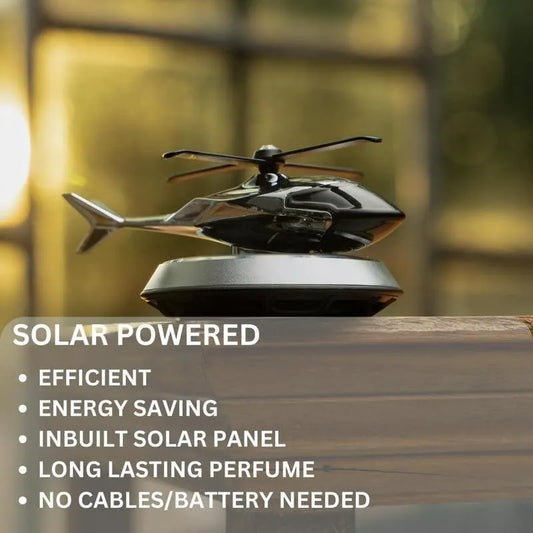 Solar-Powered Helicopter Car Aroma Diffuser | Car Air Freshener