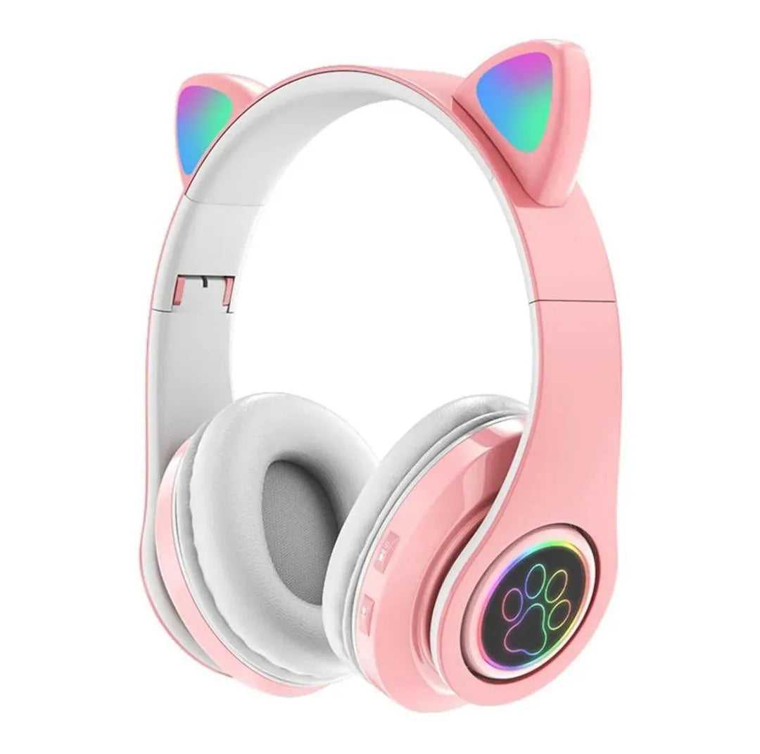 LED Cat Ear Wireless Bluetooth Headphones