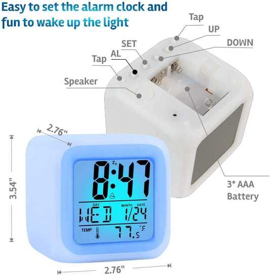 7-Color LED Digital Alarm Clock