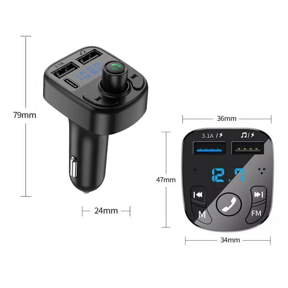 C1 Wireless Car Bluetooth FM Transmitter & MP3 Player