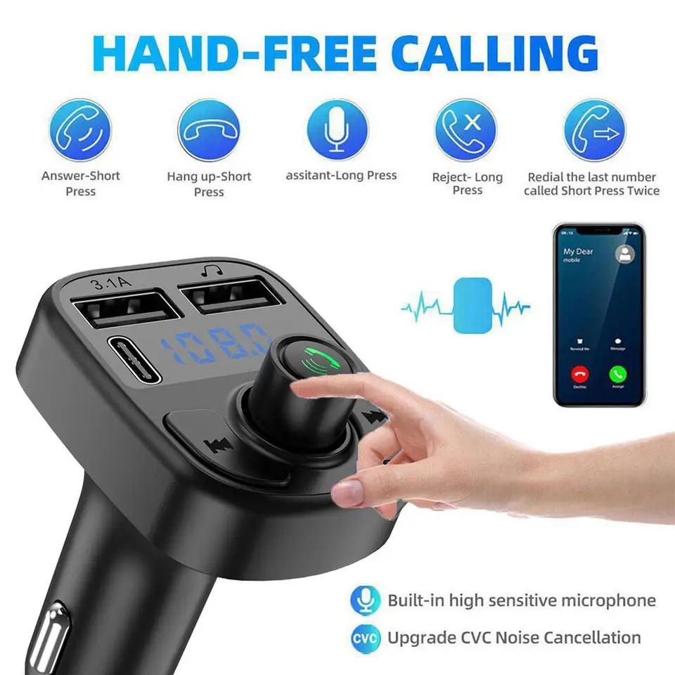 C1 Wireless Car Bluetooth FM Transmitter & MP3 Player