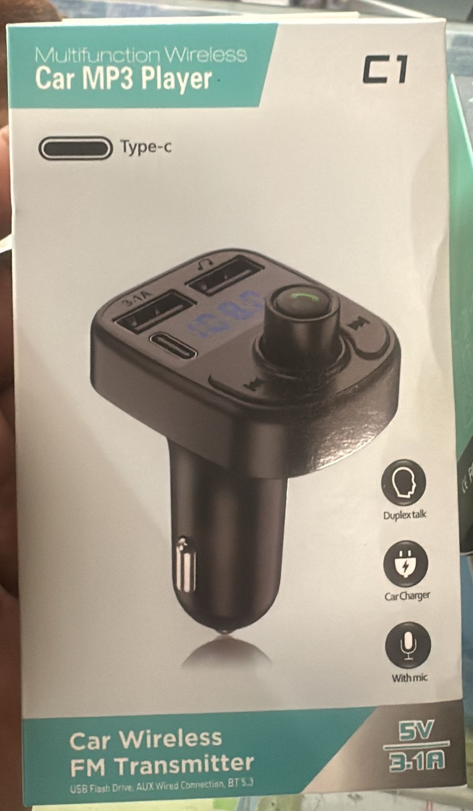 C1 Wireless Car Bluetooth FM Transmitter & MP3 Player