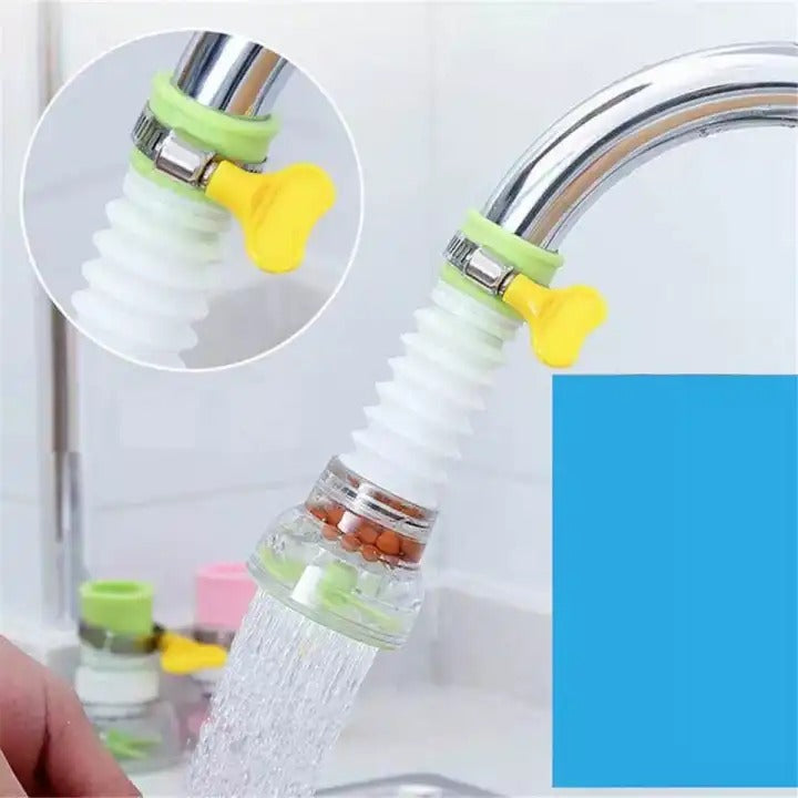 Flexible Kitchen Faucet Splash Fan Filter & Water-Saving Aerator Nozzle