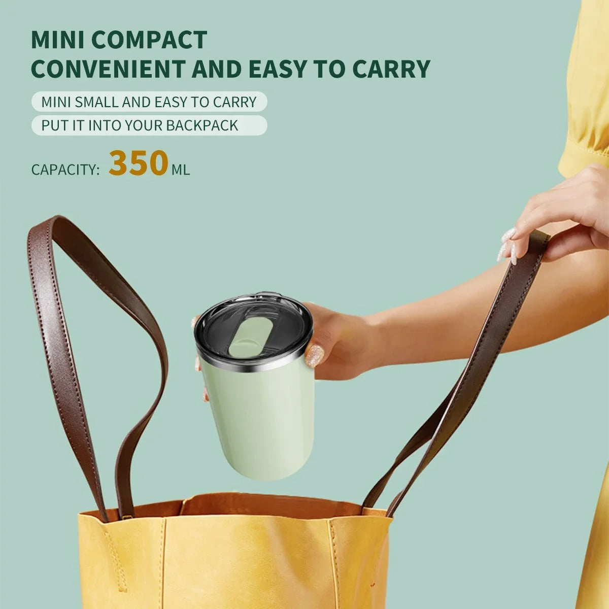 350 ml Stainless Steel Magnetic Automatic Self-Stirring Mug