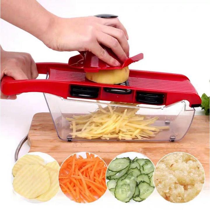 10-in-1 Mandoline Vegetable Slicer & Dicer Set with Catch Box