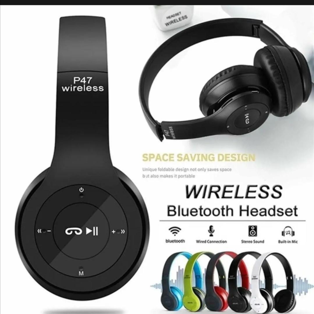 P47 Headset Long-Battery Bluetooth 5.1 Wireless Headphones
