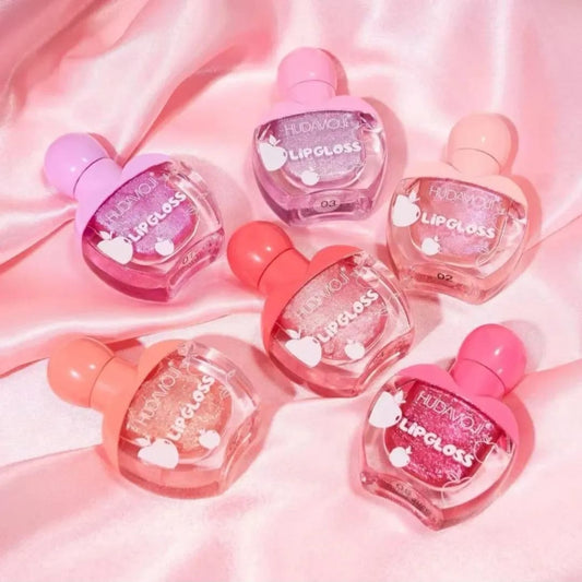 Hudamoji Sweet & Fragrant Glass-Shine Lip Gloss (Pack of 6)