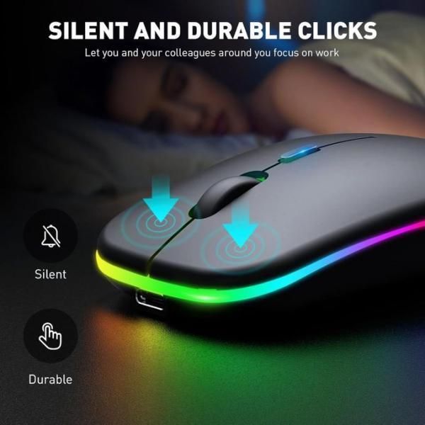 HP W10 Slim Silent Wireless Optical Mouse (2.4GHz with USB Receiver)