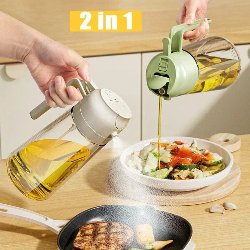 2-in-1 Dual-Function Kitchen Oil Sprayer & Dispenser Bottle