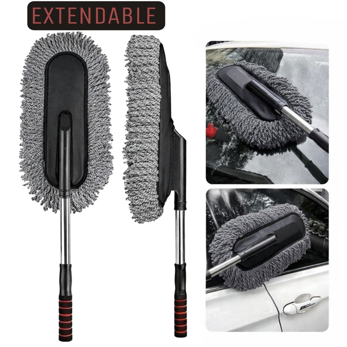 Extendable Microfiber Car Duster & Interior/Exterior Cleaning Mop