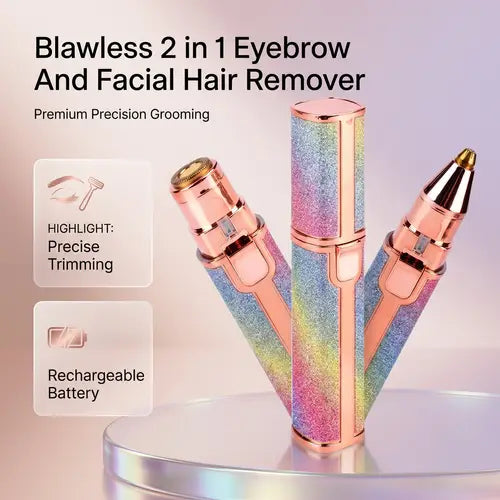 Blawless 2-in-1 USB Rechargeable Eyebrow Trimmer & Facial Shaver (HX-203B)
