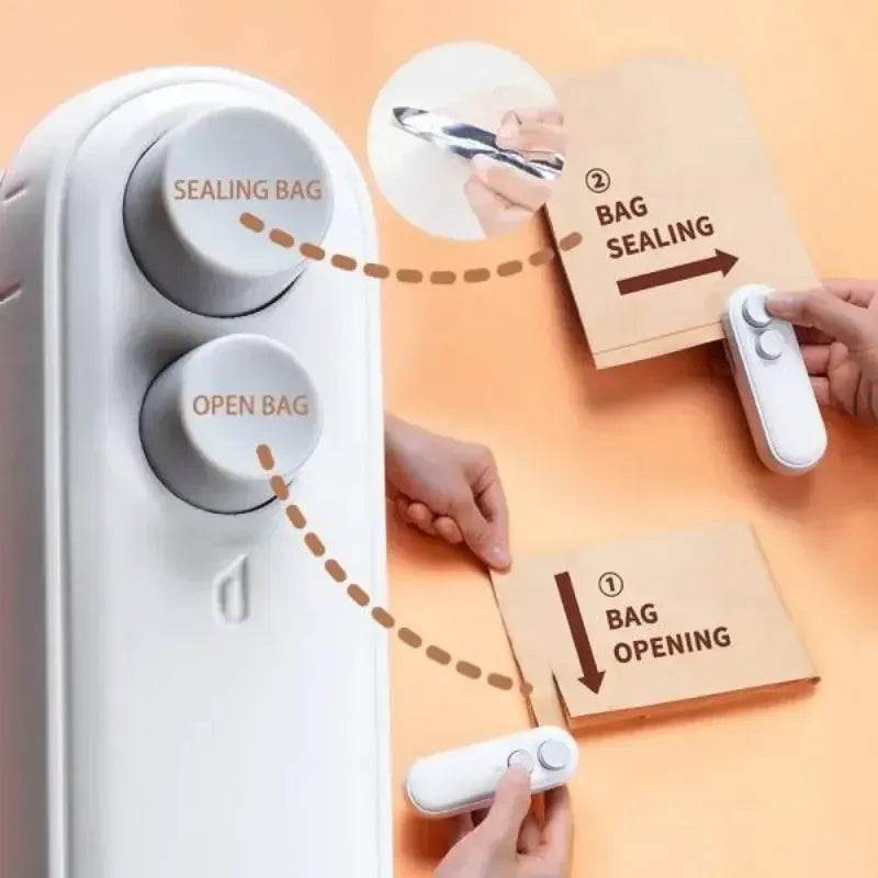 Portable Mini Bag Sealer | Handheld Heat Sealer for Food Storage