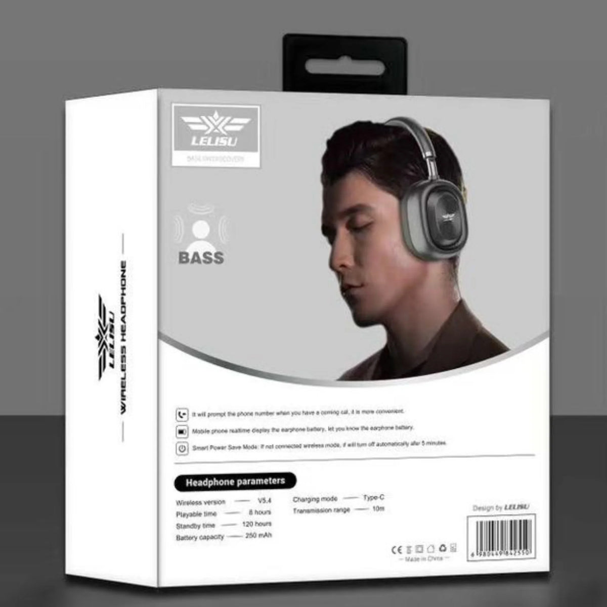 Lelisu LS-255 Heavy Bass Wireless Over-Ear Headphones