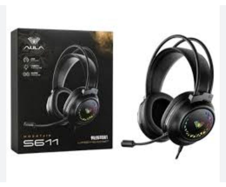 AULA S611 Wired Gaming Headset with Immersive Stereo Sound & RGB Colours | Headphones