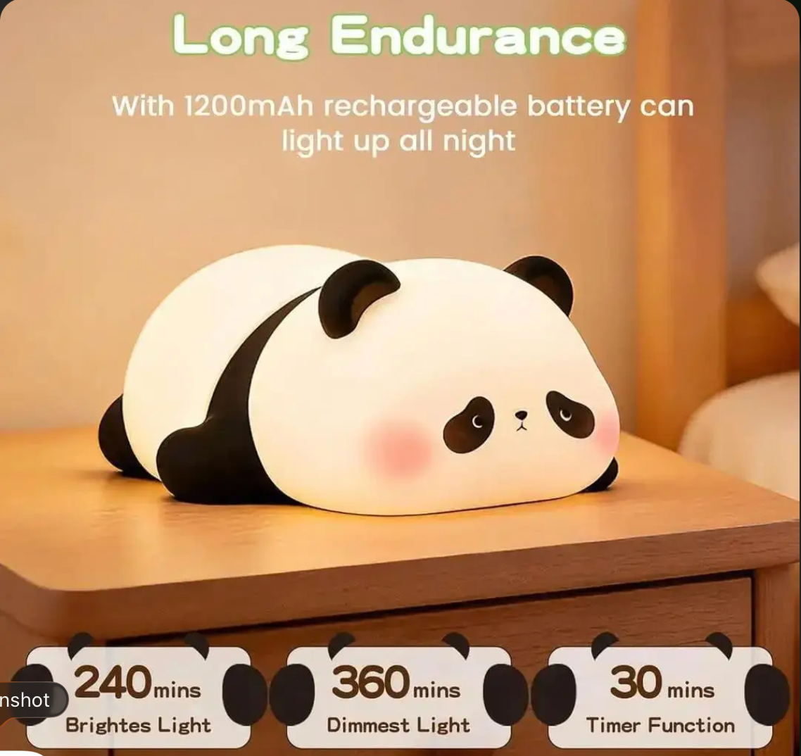 Silicone Panda Lamp