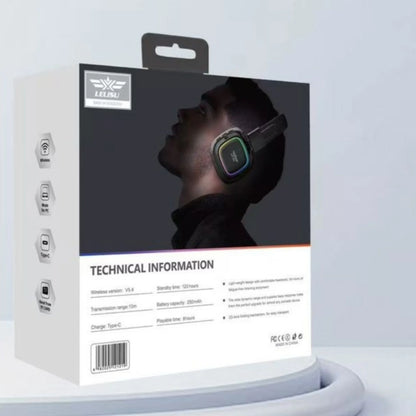 Lelisu LS-258 Wireless Stereo Headphones (Bluetooth 5.4 & LED Illumination)