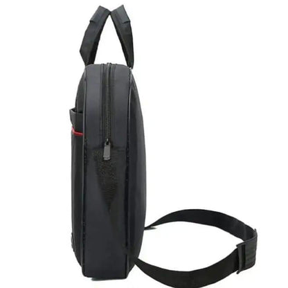 15-Inch Stealth Black Laptop Bag with Red Accent Stripe