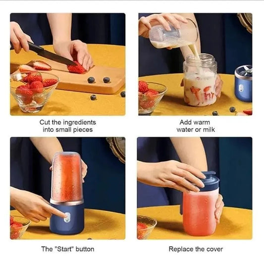 Portable 2-in-1 Electric Juicer & Blender