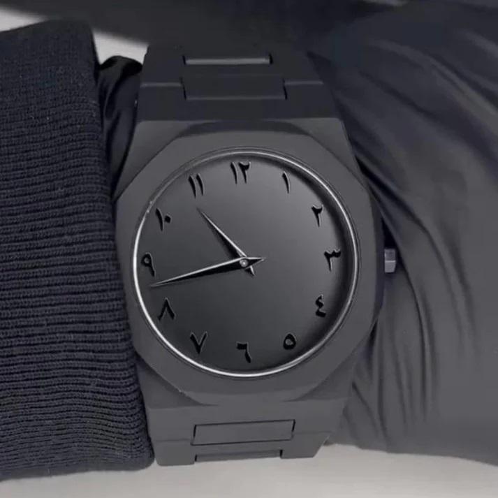 Men’s Stealth Black Arabic "Aura" Watch
