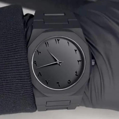 Men’s Stealth Black Arabic "Aura" Watch