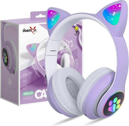 LED Cat Ear Wireless Bluetooth Headphones