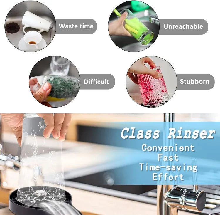 Stainless Steel Kitchen Sink Glass Rinser