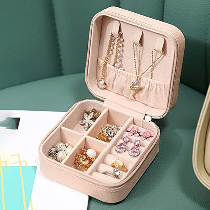 Travel Leather Pocket Jewelry Organizer Box