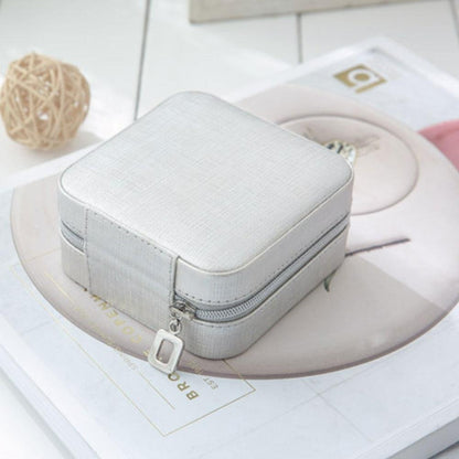 Travel Leather Pocket Jewelry Organizer Box