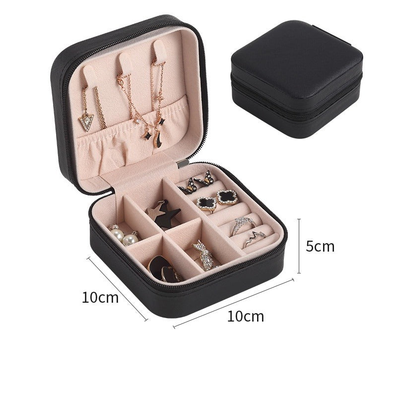 Travel Leather Pocket Jewelry Organizer Box