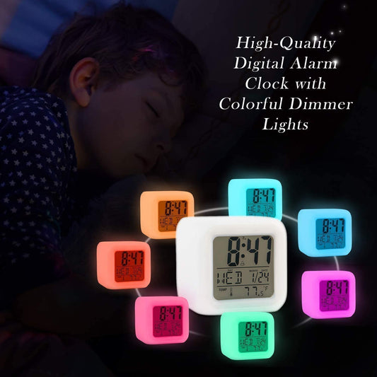 7-Color LED Digital Alarm Clock