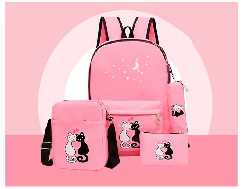 4-Piece School Bag Set/Backpack