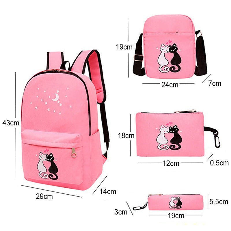 4-Piece School Bag Set/Backpack
