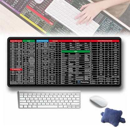 Extended Shortcut Keyboard & Mouse Desk Mat| Mouse Pad