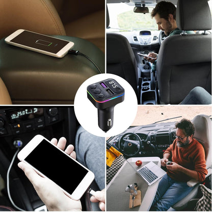 X8 3.1A Dual-USB Car Bluetooth FM Transmitter & MP3 Modulator