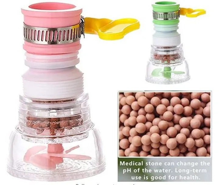 Flexible Kitchen Faucet Splash Fan Filter & Water-Saving Aerator Nozzle