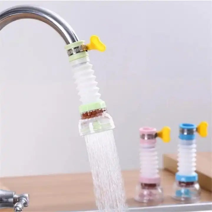 Flexible Kitchen Faucet Splash Fan Filter & Water-Saving Aerator Nozzle