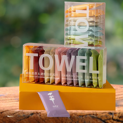 Portable Disposable Travel Washcloths (14 Pcs/Box)