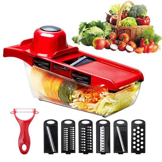10-in-1 Mandoline Vegetable Slicer & Dicer Set with Catch Box