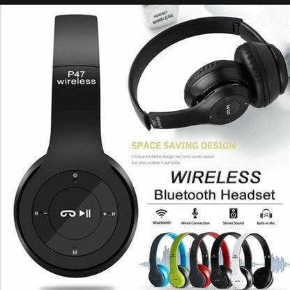 P47  Headset Long-Battery Bluetooth 5.1 Wireless Headphones