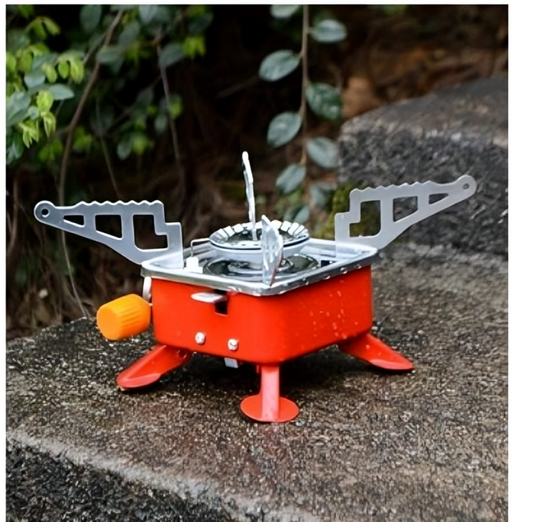 Mini Portable Windproof Square Camping Stove (Foldable Butane/Propane Burner)