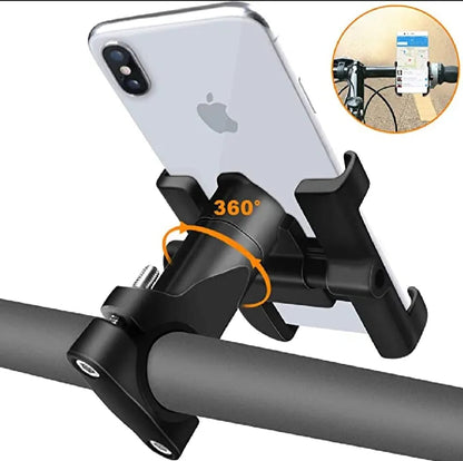 Heavy-Duty Aluminum Alloy Bike & Motorcycle Handlebar Phone Stand