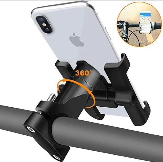Heavy-Duty Aluminum Alloy Bike & Motorcycle Handlebar Phone Stand
