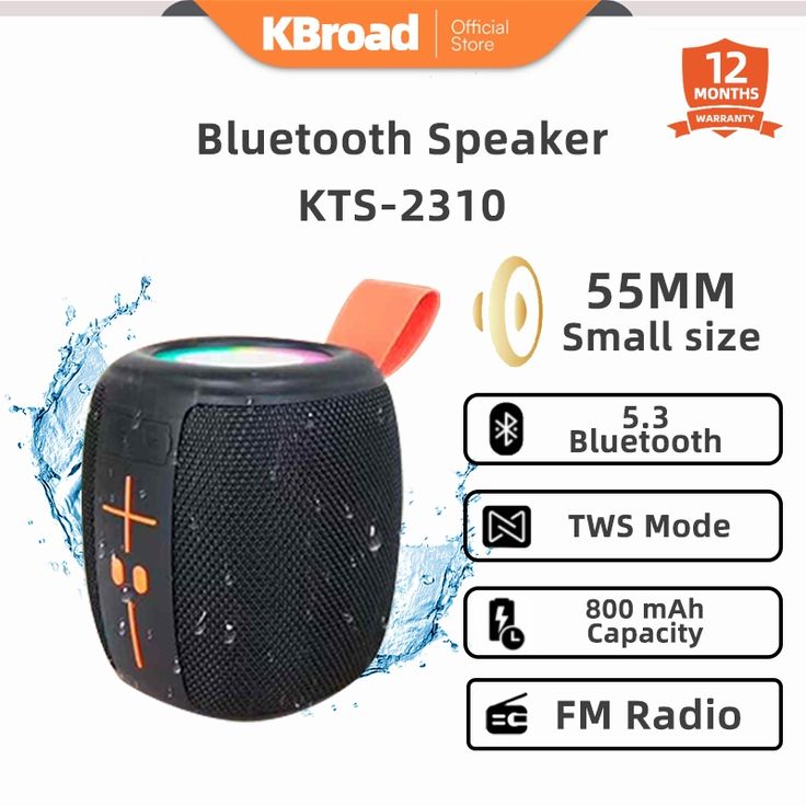 KTS-2310 Waterproof RGB Bluetooth Speaker