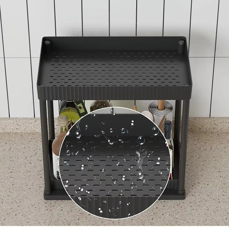 Multi-Functional Carbon Steel Wall-Mounted Kitchen Organizer