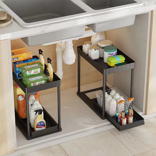Multi-Functional Carbon Steel Wall-Mounted Kitchen Organizer
