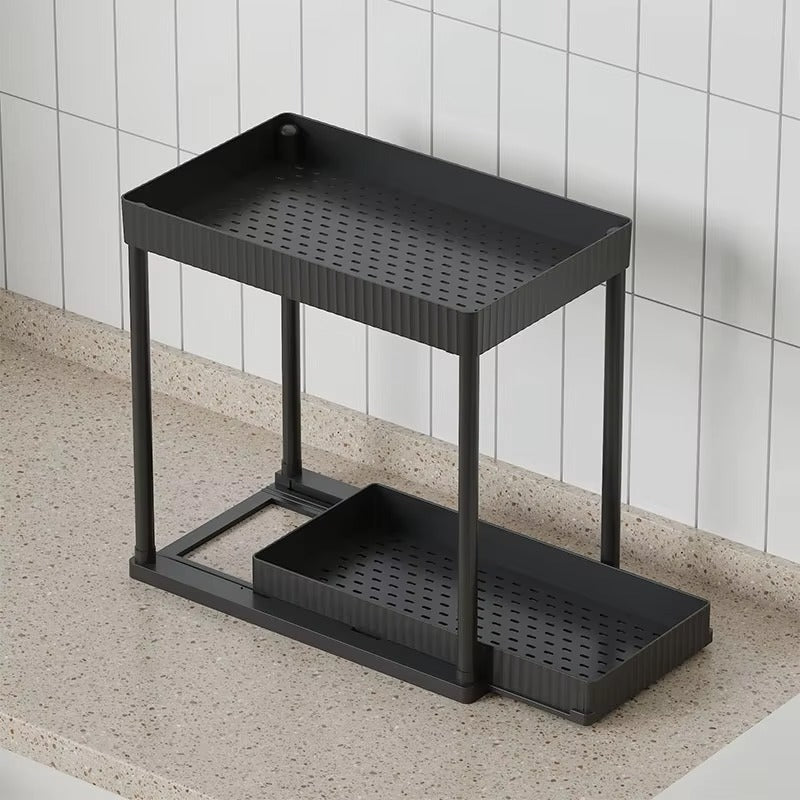 Multi-Functional Carbon Steel Wall-Mounted Kitchen Organizer