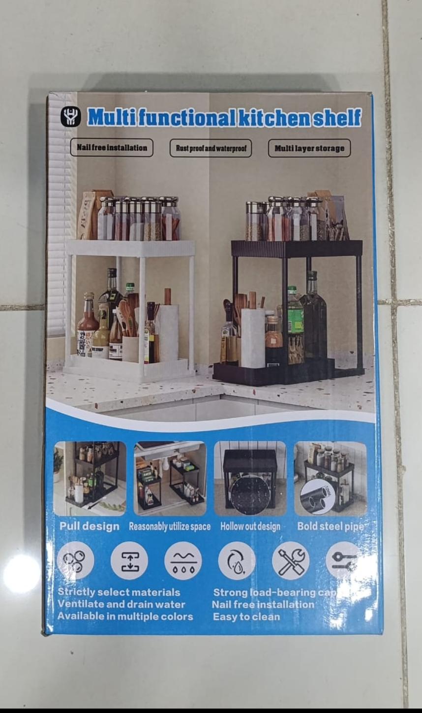 Multi-Functional Carbon Steel Wall-Mounted Kitchen Organizer