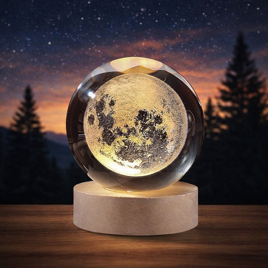1 Pc USB LED Galaxy Crystal Ball Lamp | 3D Planet Moon Night Light