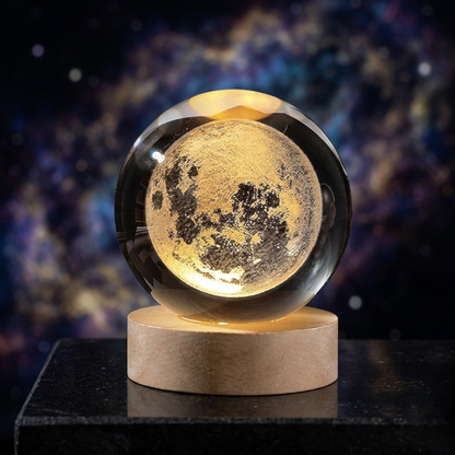 1 Pc USB LED Galaxy Crystal Ball Lamp | 3D Planet Moon Night Light