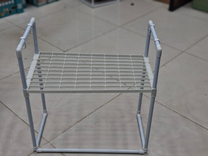 2-Tier Space-Saving Microwave Oven Countertop Organizer Shelf
